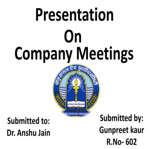 Companies meeting