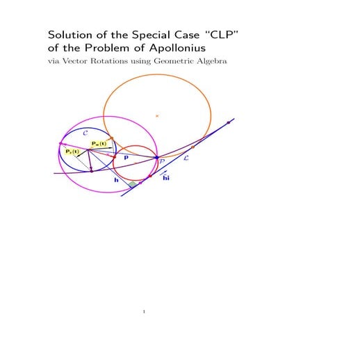 Solution of the Special Case "CLP" of the Problem of Apollonius via Vector Ro...