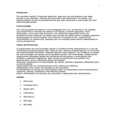 Modbus apostila | PDF