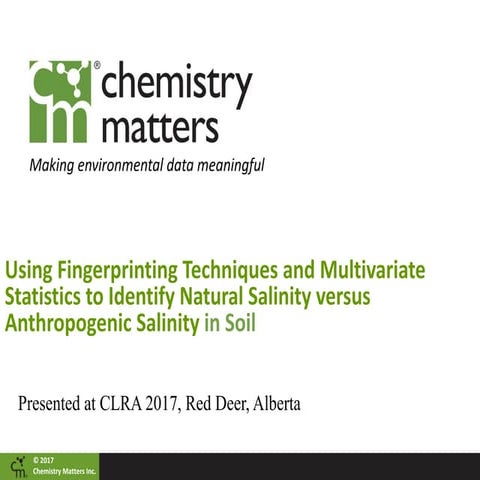 Using Fingerprinting Techniques and Multivariate Statistics to Identify Natur...