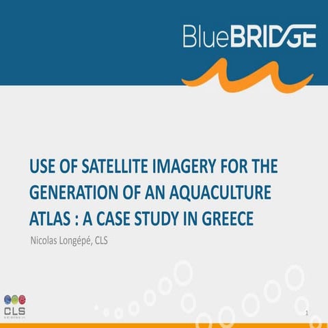 Use of satellite imagery for the generation of an aquaculture atlas : a case ...