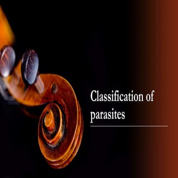 Clssification of parasites