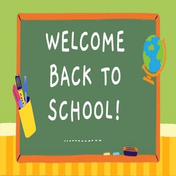 classroom orientation/ back to school...