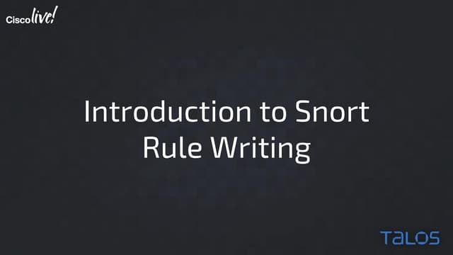 Introduction to Snort Rule Writing