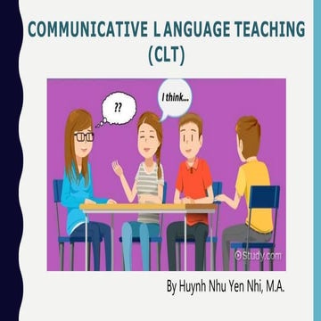 Communicative Language Teaching | PPTX | Education
