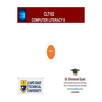 CLT102_COMPUTER_LITERACY II_ EXCEL_CH2.pptx