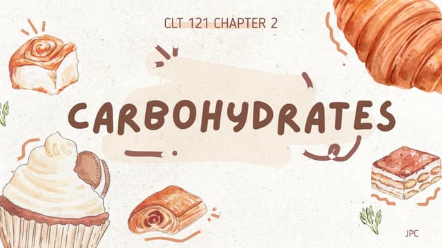 CLT 121 - CHAPTER 2 Food Chemistry  Culinary