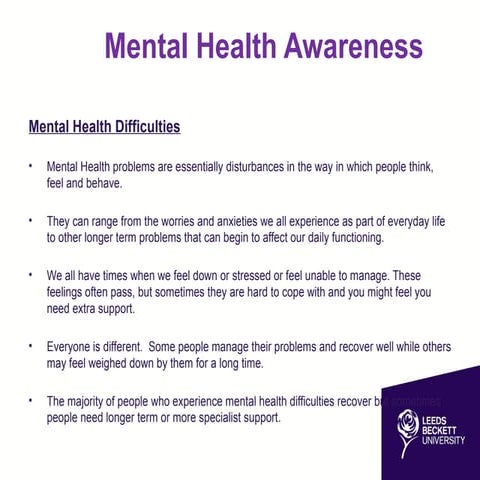 Mental health awareness of the human bei