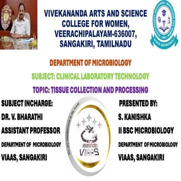 Clinical Laboratory Technology - Tissue collection and  processing