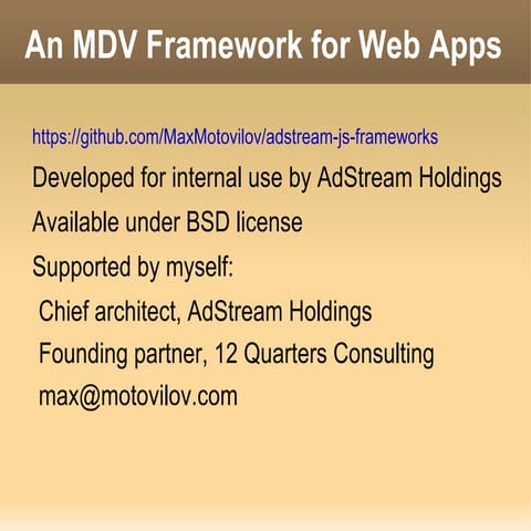 Presentation in Club AJAX Dallas, 11/1/2011