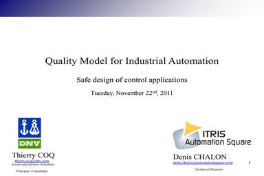 [EN] Club Automation presentation "Quality Model for Industrial Automation", ...