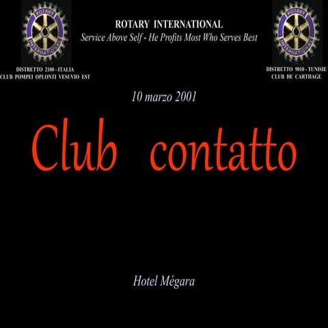 Rotary International - Azione internazionale: Club contatto Pompei Cartagine
