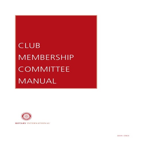 Club membership committee manual