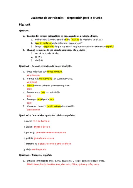 examen de ingles - cuarto grado | PDF