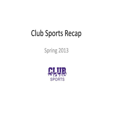 Club recap