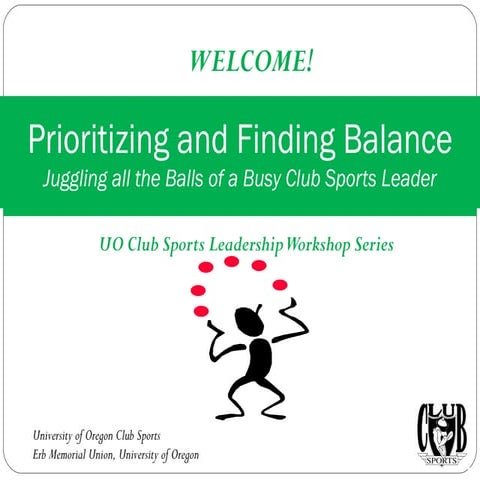 Club sports prioritizing and finding balance