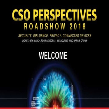 Graham Cluley - CSO Perspectives Roadshow 2016