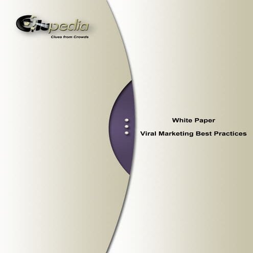 Viral Marketing Best Practices by Clupedia