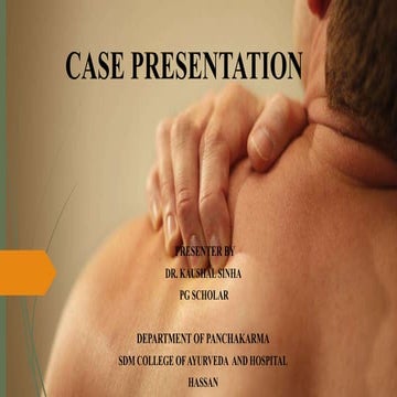 CASE PRESENTATION ON APABAHUKA (FROZEN SHOULDER)