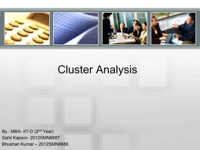 Cluster analysis in prespective to Marketing Research