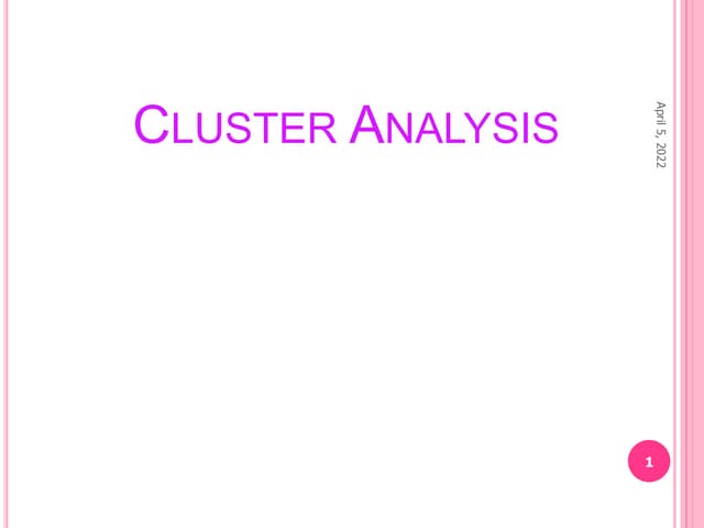 Cluster analysis (2)