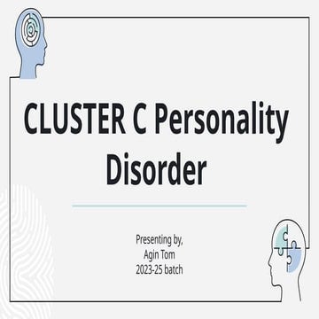Cluster C personality disorders - Psychopathology .pptx