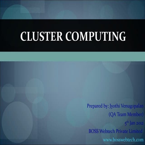 Cluster Computing | PPT