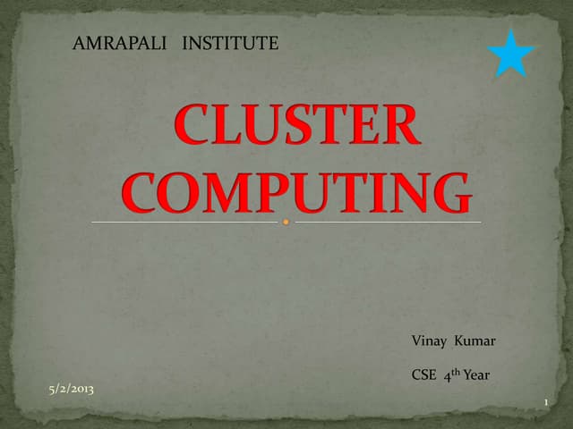 Cluster computing
