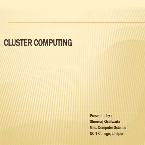 Cluster computing | PPT