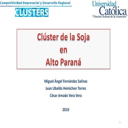 Cluster de la soja paraguay 2010