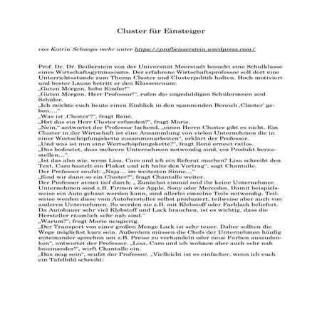 Cluster für Einsteiger