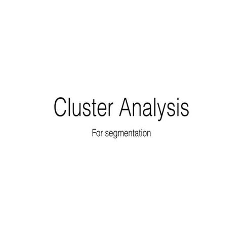 Basics of Clustering
