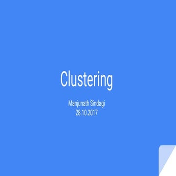 Clustering