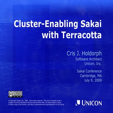 Clustering Sakai with Terracotta