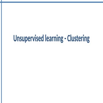 Clustering GL Demo V3 - Unsupervised Learning