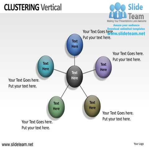 Clustering vertical powerpoint presentation slides.