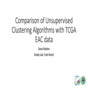 Lab Presentation, Molecular Data Cluster Algorithms | PPT