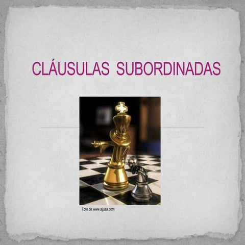 Cláusulas subordinadas