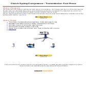 Clutch spring compressor transmission foot press