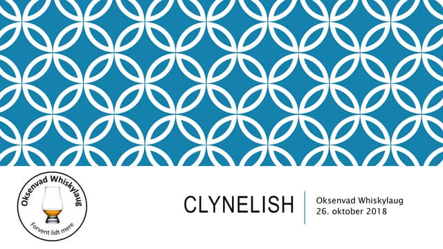 Clynelish - Oksenvad Whiskylaug