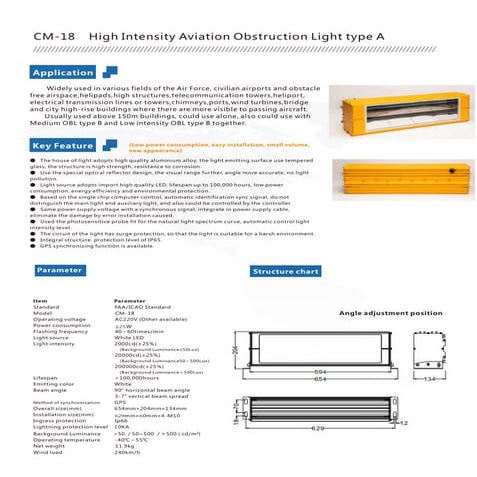 FAA L-856 L-857 ICAO HI Type A, HI Type B, high intensity white obstruction lights, white flashing light for day, twilight and night for structures over 500′ AGL