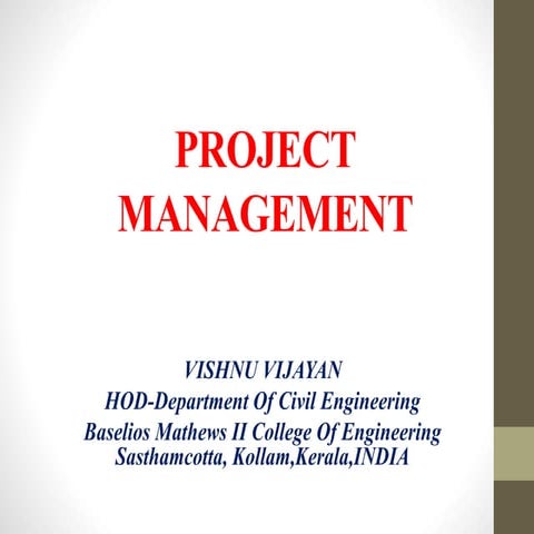 PROJECT MANAGEMENT 