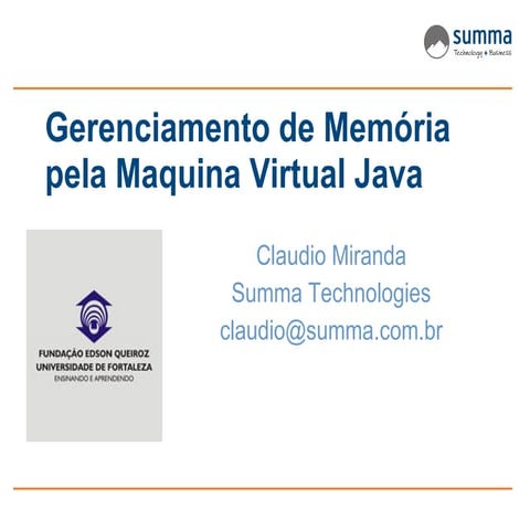 Gerenciamento de Memória pela JVM