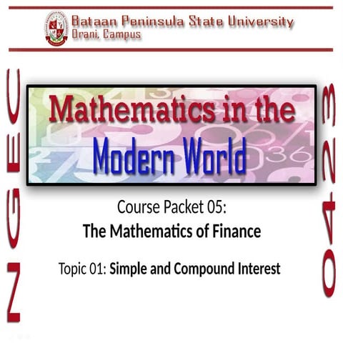 CM 01 CP 05 Topic 01 The Mathematics of Finance.pptx