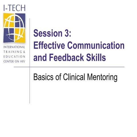 Effective Communication and Feedback Skills