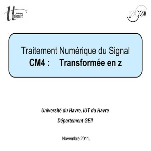CM4 - Transformée en z