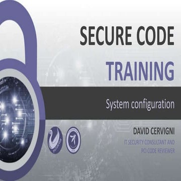 Cm5 secure code_training_1day_system configuration