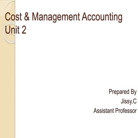 Cost & management Accounting