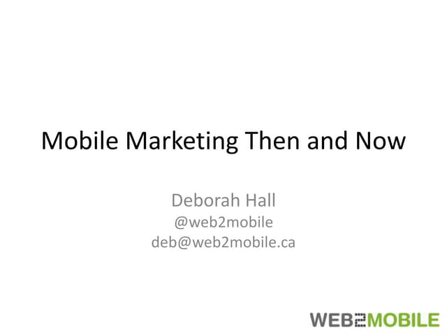 Mobile Marketing - CMA Experiential Conference