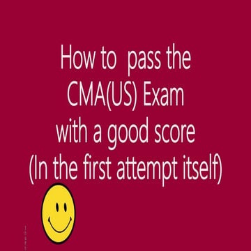  Top  tips to pass the CMA (US) Exam